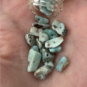 Larimar stone pieces (see description and pics)